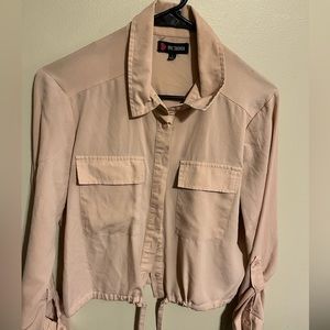 Pink button up shirt